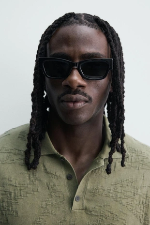 Жаккардовое поло Relaxed Fit- Заказать в России