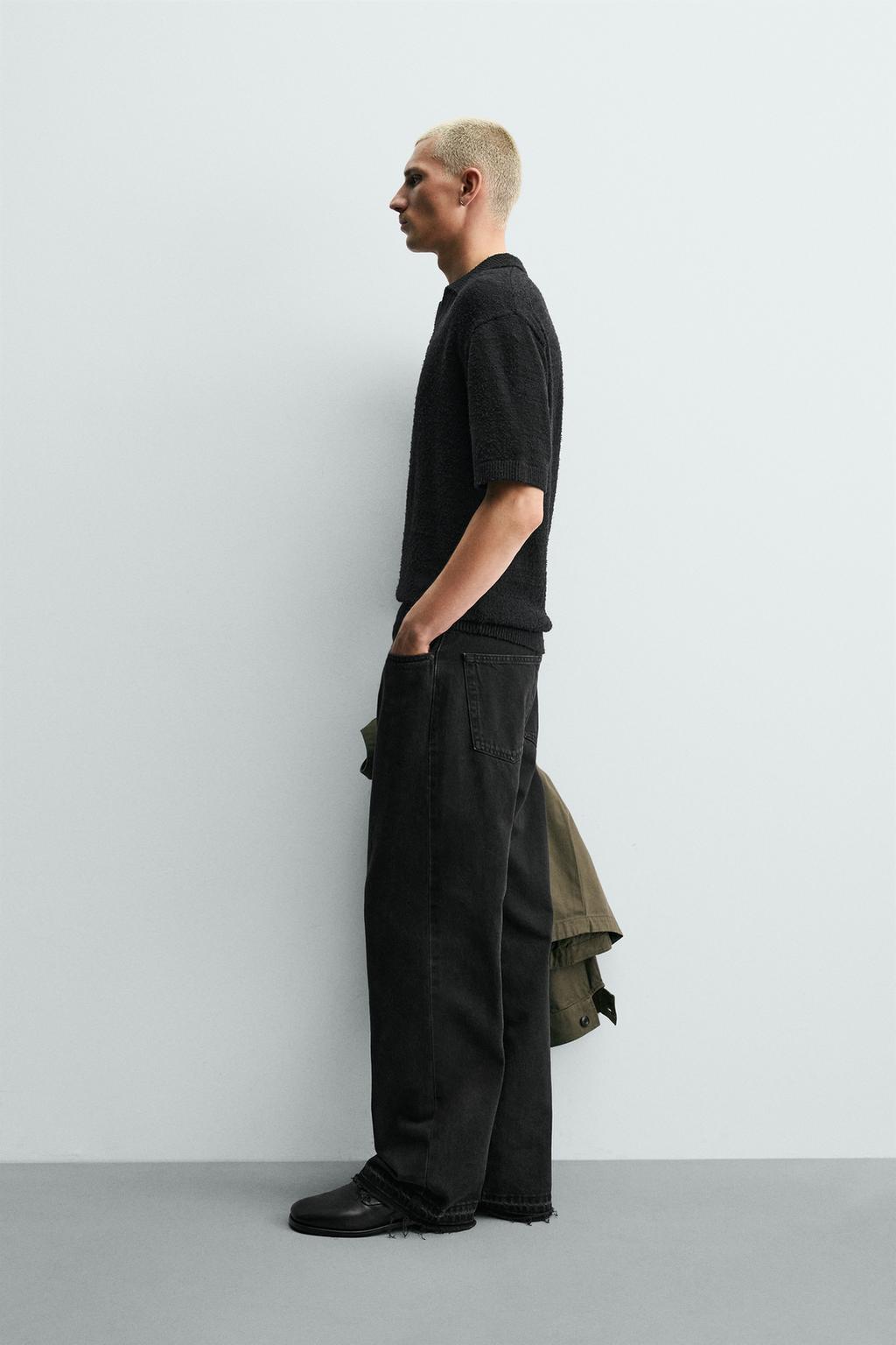 ПОЛО ИЗ ТРИКОТАЖА RELAXED FIT С РЕЛЬЕФНОЙ ТЕКСТУРОЙ