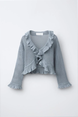 Кардиган с воланами- Заказать в России