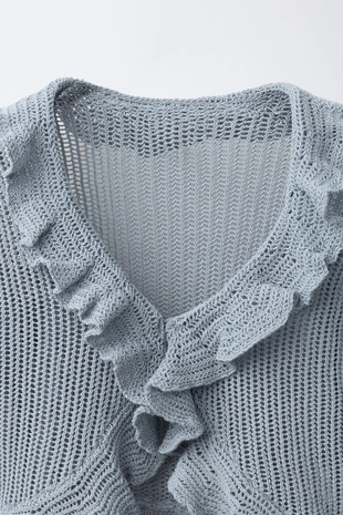 Кардиган с воланами- Заказать в России