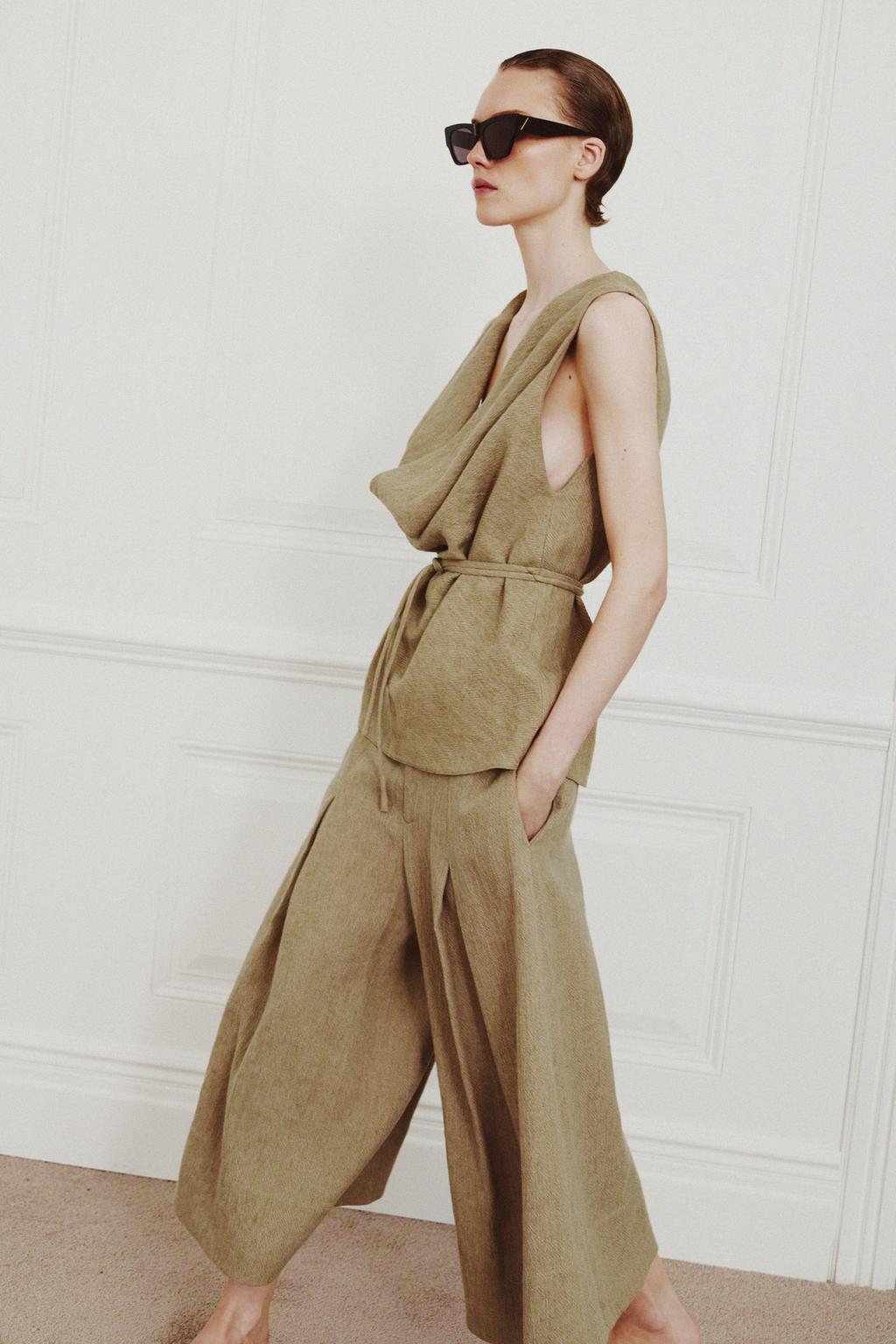 ШИРОКИЕ БРЮКИ ИЗ ЛЬНА — ZW COLLECTION