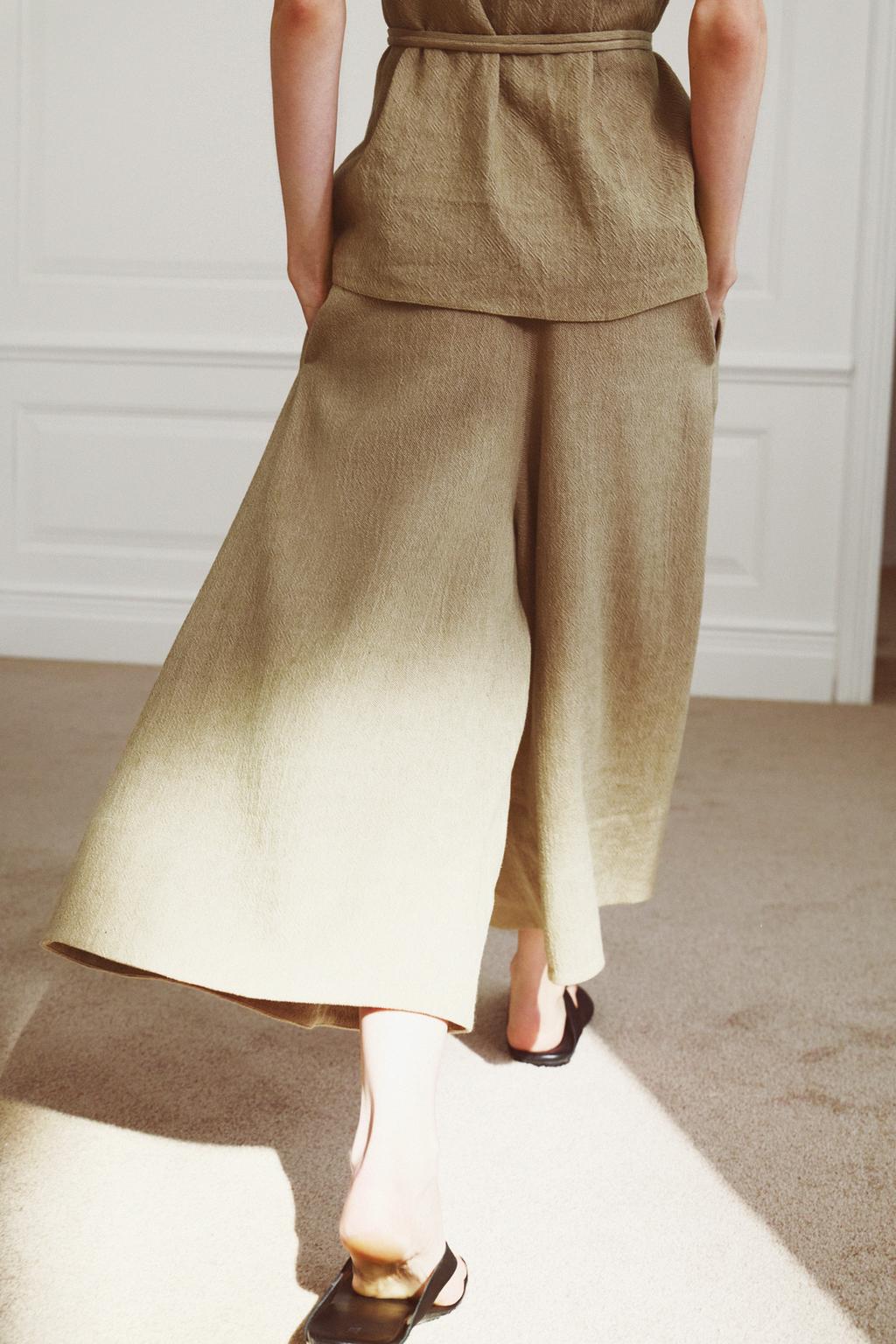 ШИРОКИЕ БРЮКИ ИЗ ЛЬНА — ZW COLLECTION