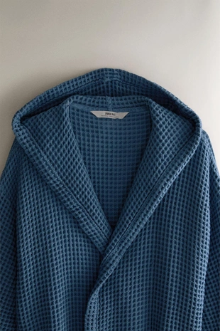 Халат из хлопкового вафельного трикотажа- Заказать в России