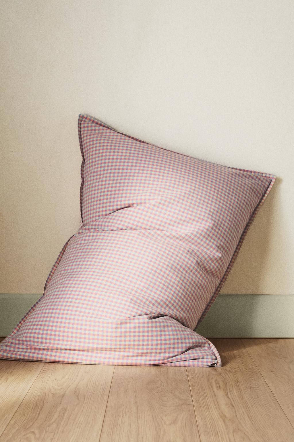 Детский наволочка из хлопка в клетку