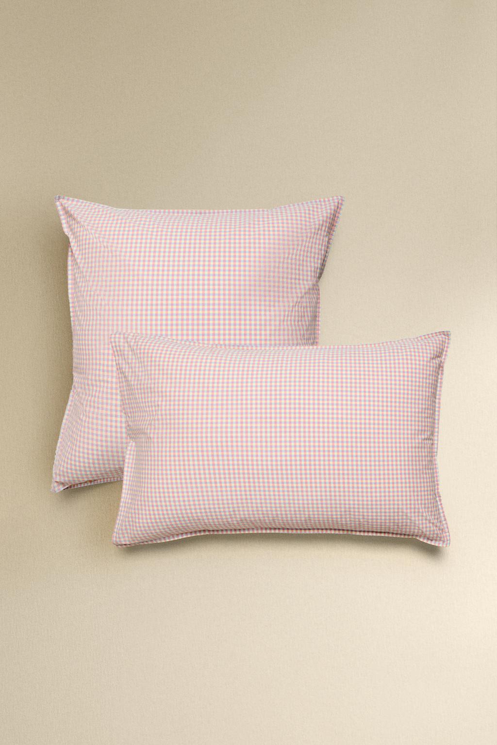 Детский наволочка из хлопка в клетку