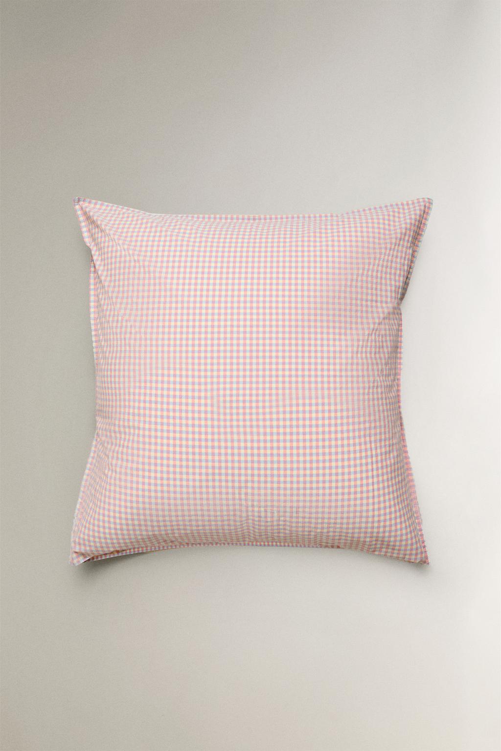 Детский наволочка из хлопка в клетку