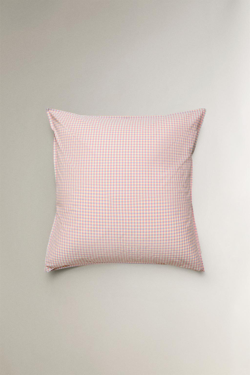 Детский наволочка из хлопка в клетку