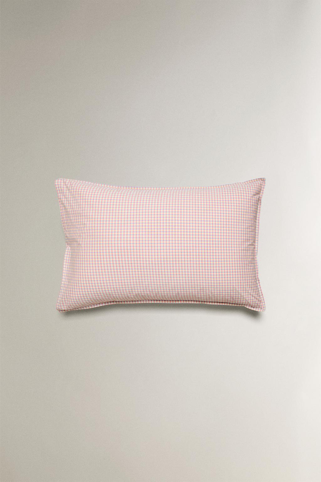 Детский наволочка из хлопка в клетку