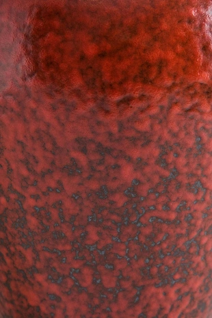 Красная овальная керамическая ваза- Заказать в России