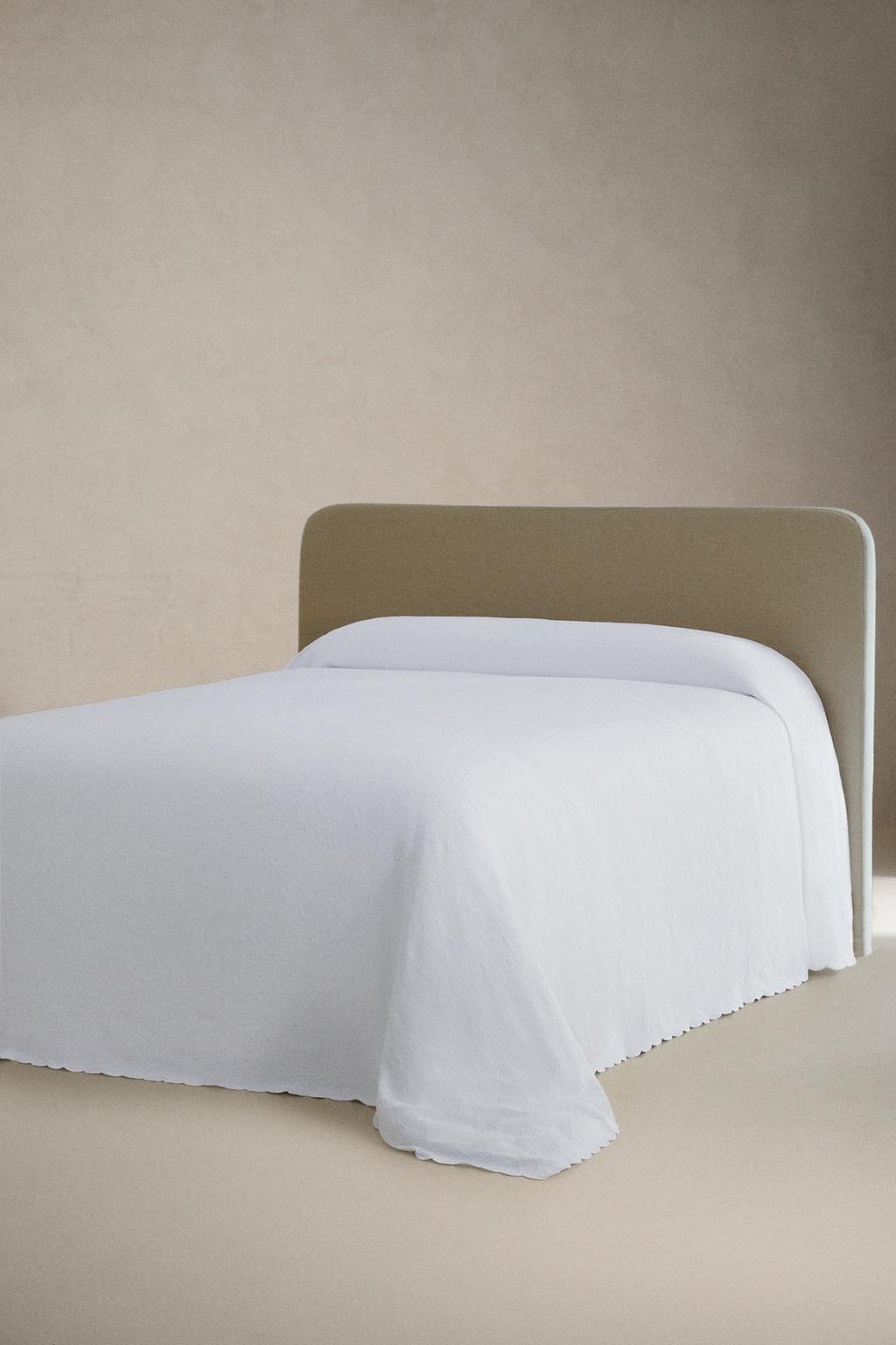 Хлопковый покрывало с жаккардовым узором