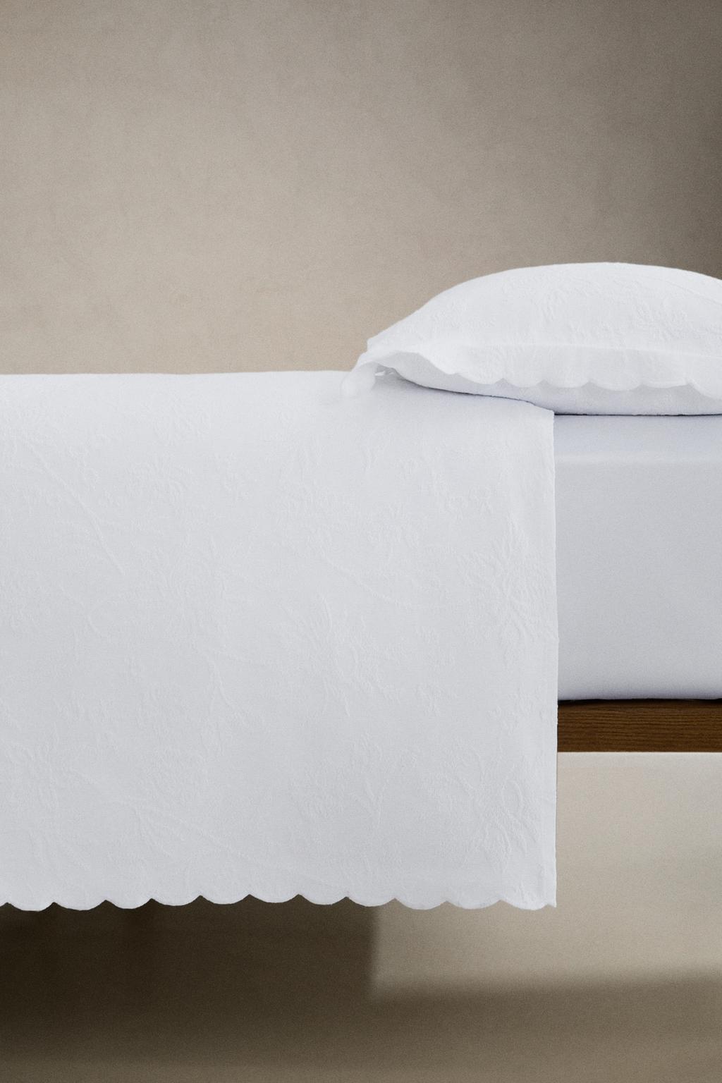 Хлопковый покрывало с жаккардовым узором