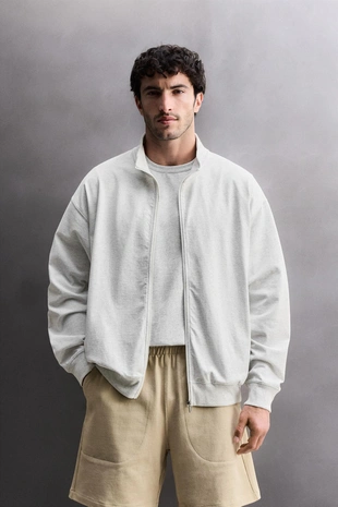 Толстовка свободного кроя на молнии- Заказать в России