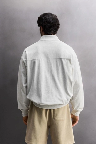 Толстовка свободного кроя на молнии- Заказать в России