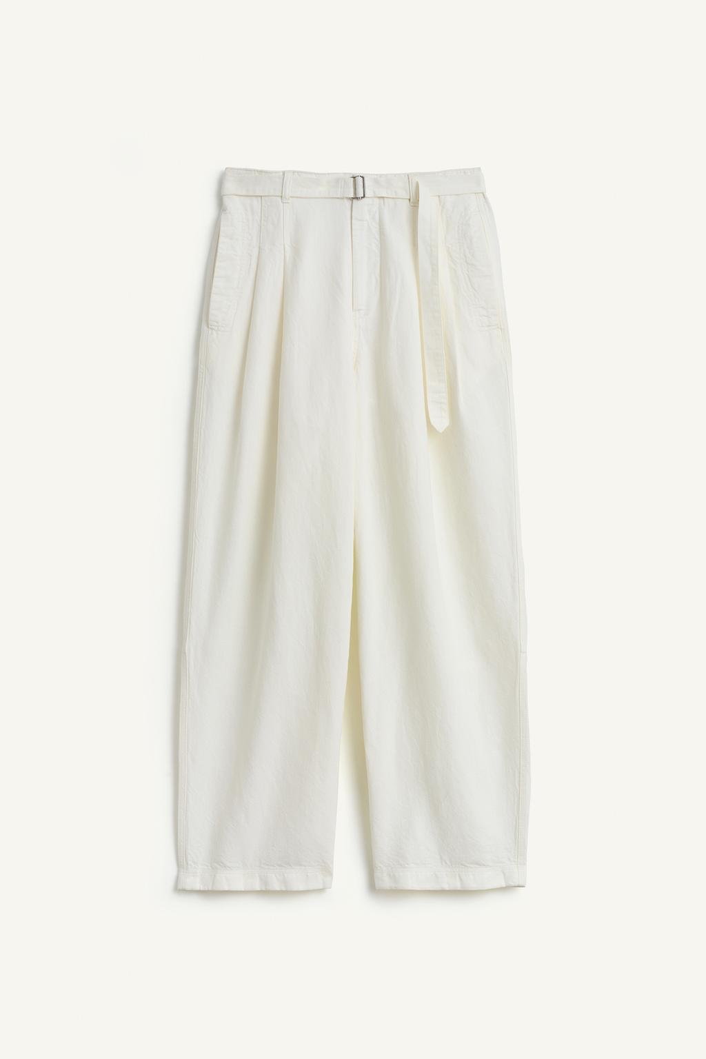 Широкие льняные брюки