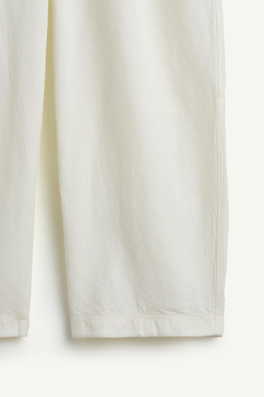 Широкие льняные брюки