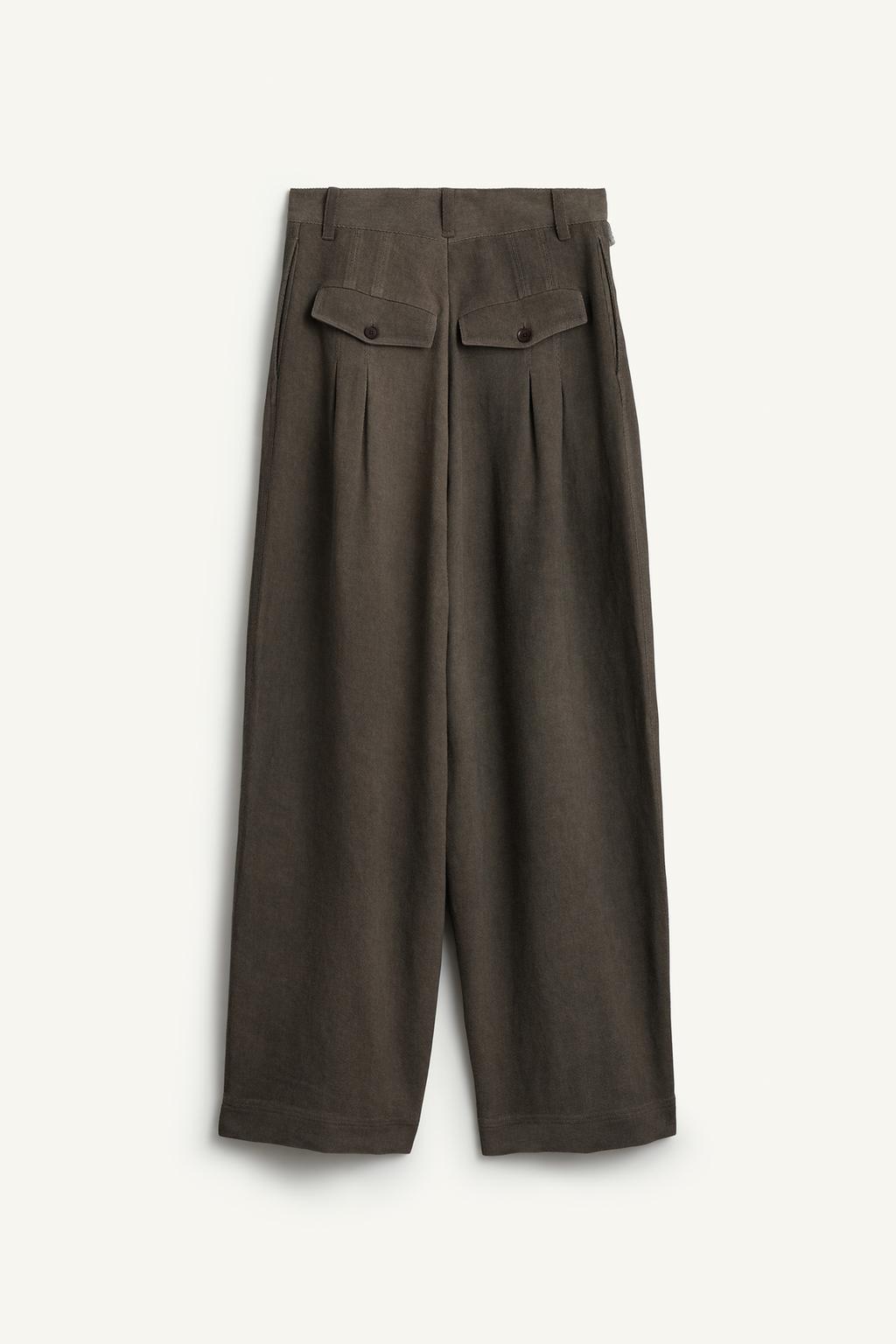 Широкие брюки с завышенной талией