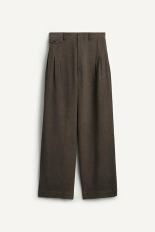 Широкие брюки с завышенной талией- Заказать в России