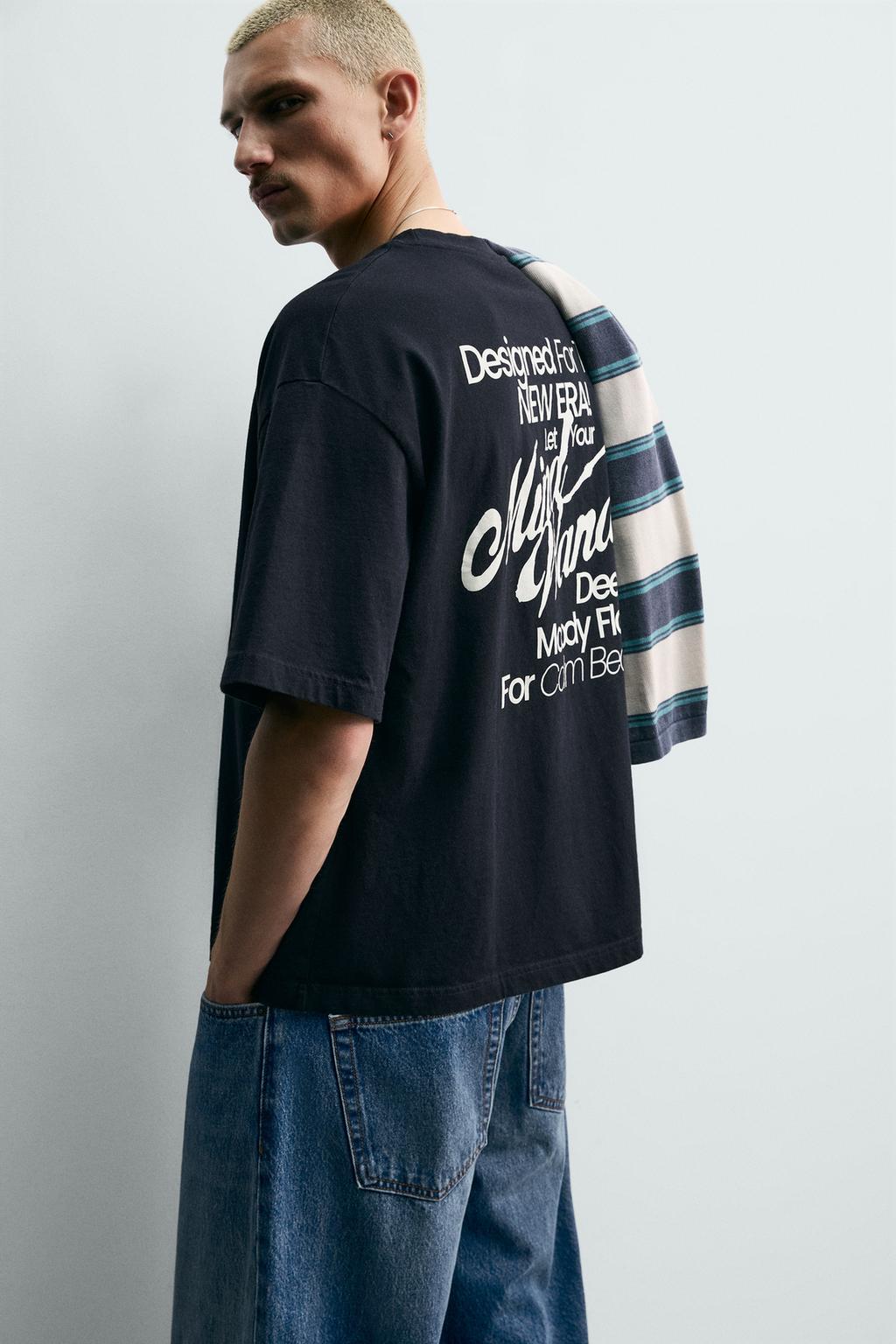 ТОЛСТОВКА С КОРОТКИМ РУКАВОМ И НАДПИСЯМИ