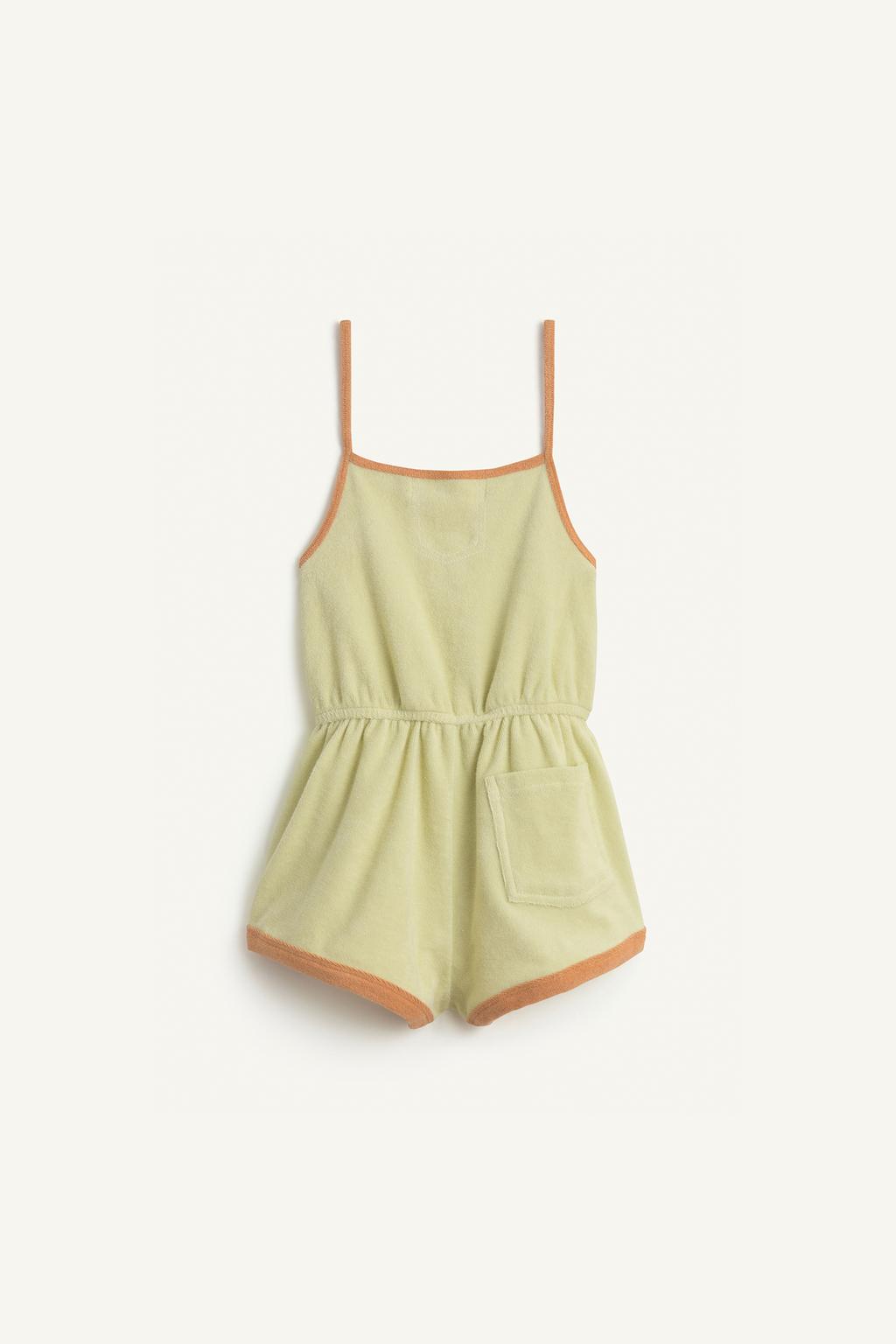 Короткий комбинезон из футера