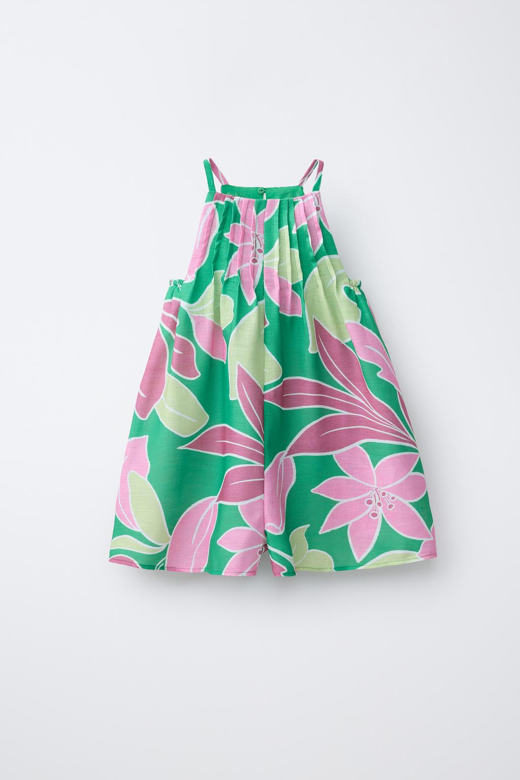 КОРОТКИЙ КОМБИНЕЗОН С ЦВЕТОЧНЫМ ПРИНТОМ