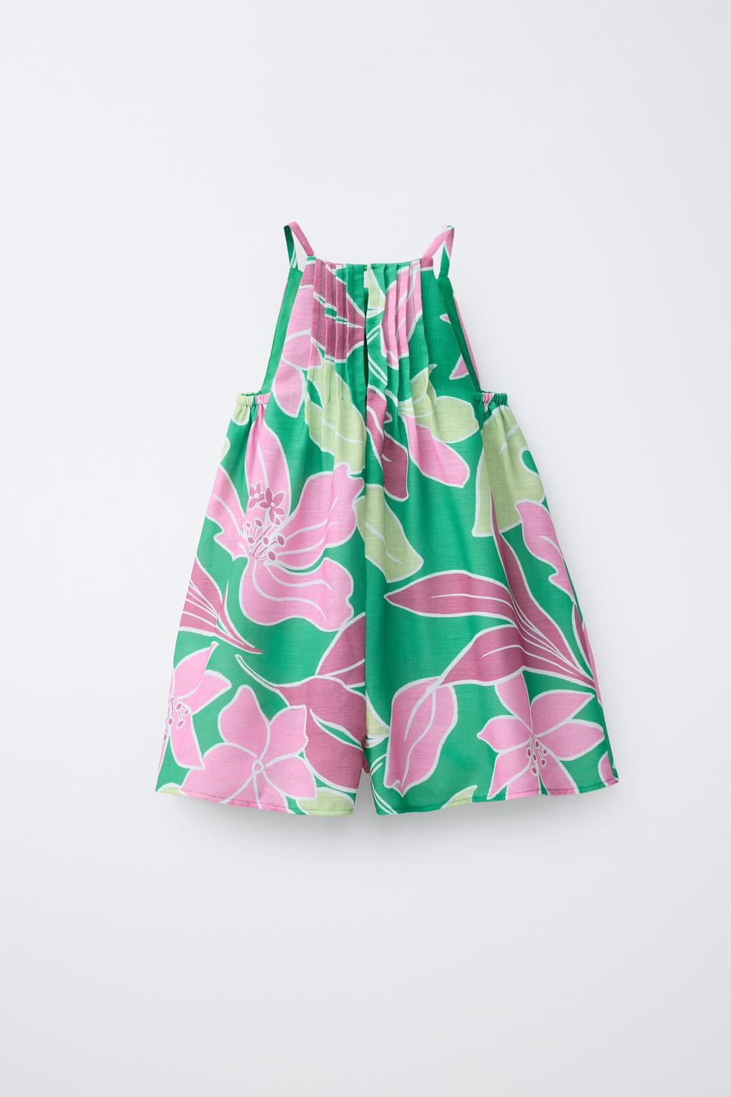 КОРОТКИЙ КОМБИНЕЗОН С ЦВЕТОЧНЫМ ПРИНТОМ