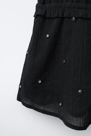 Короткий комбинезон с зеркальным декором- Заказать в России