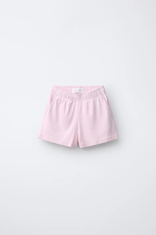 Комплект из футболки-борцовки и шортов в рубчик с эффектом потертости