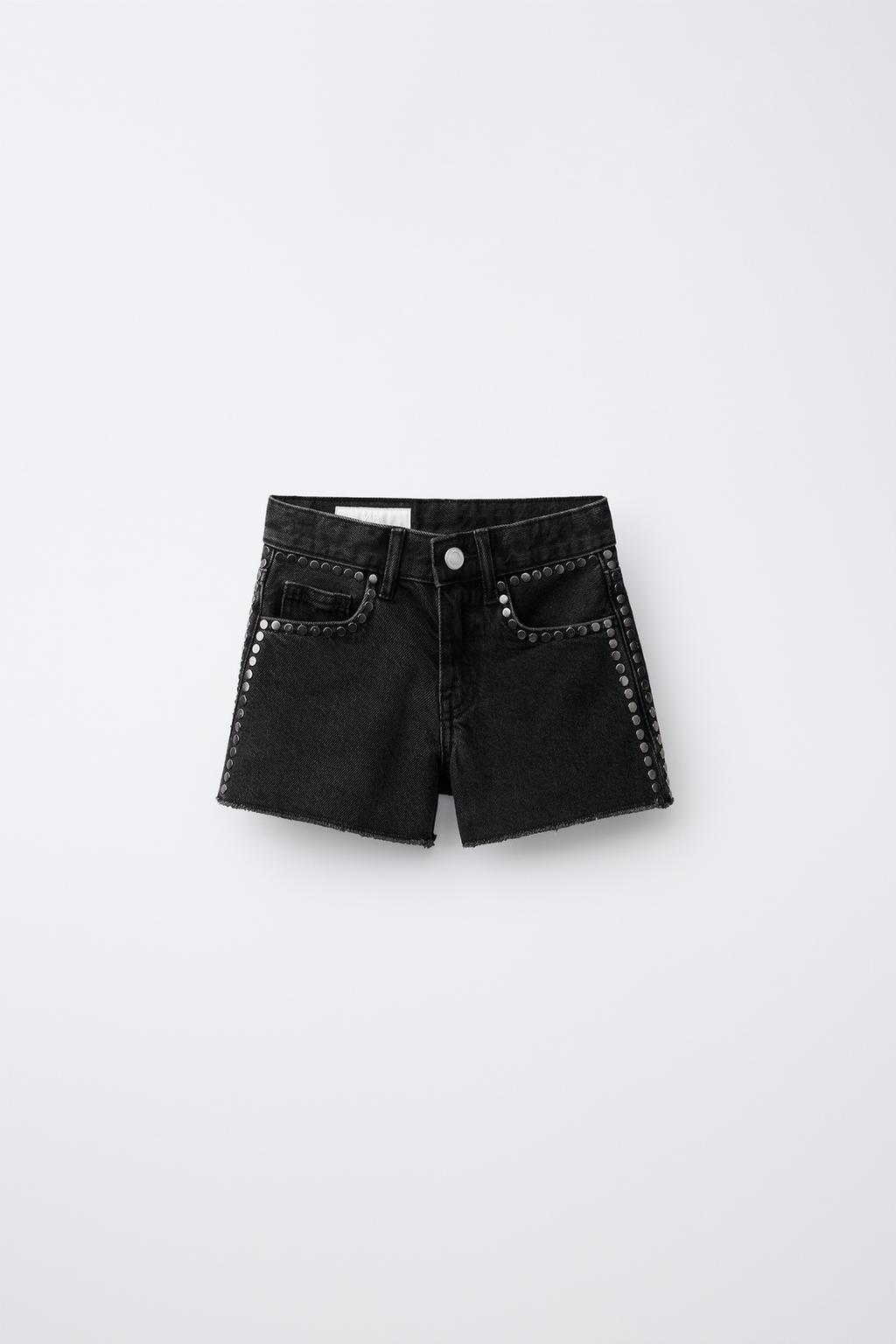 ДЖИНСОВЫЕ ШОРТЫ С ЗАКЛЕПКАМИ