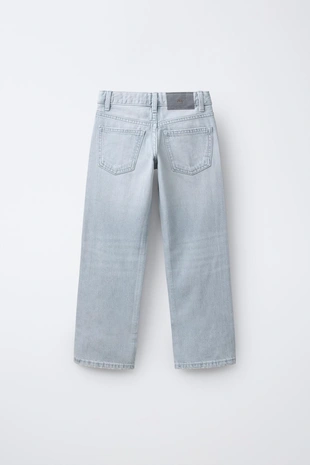 Джинсы Wide Leg с заклепками- Заказать в России