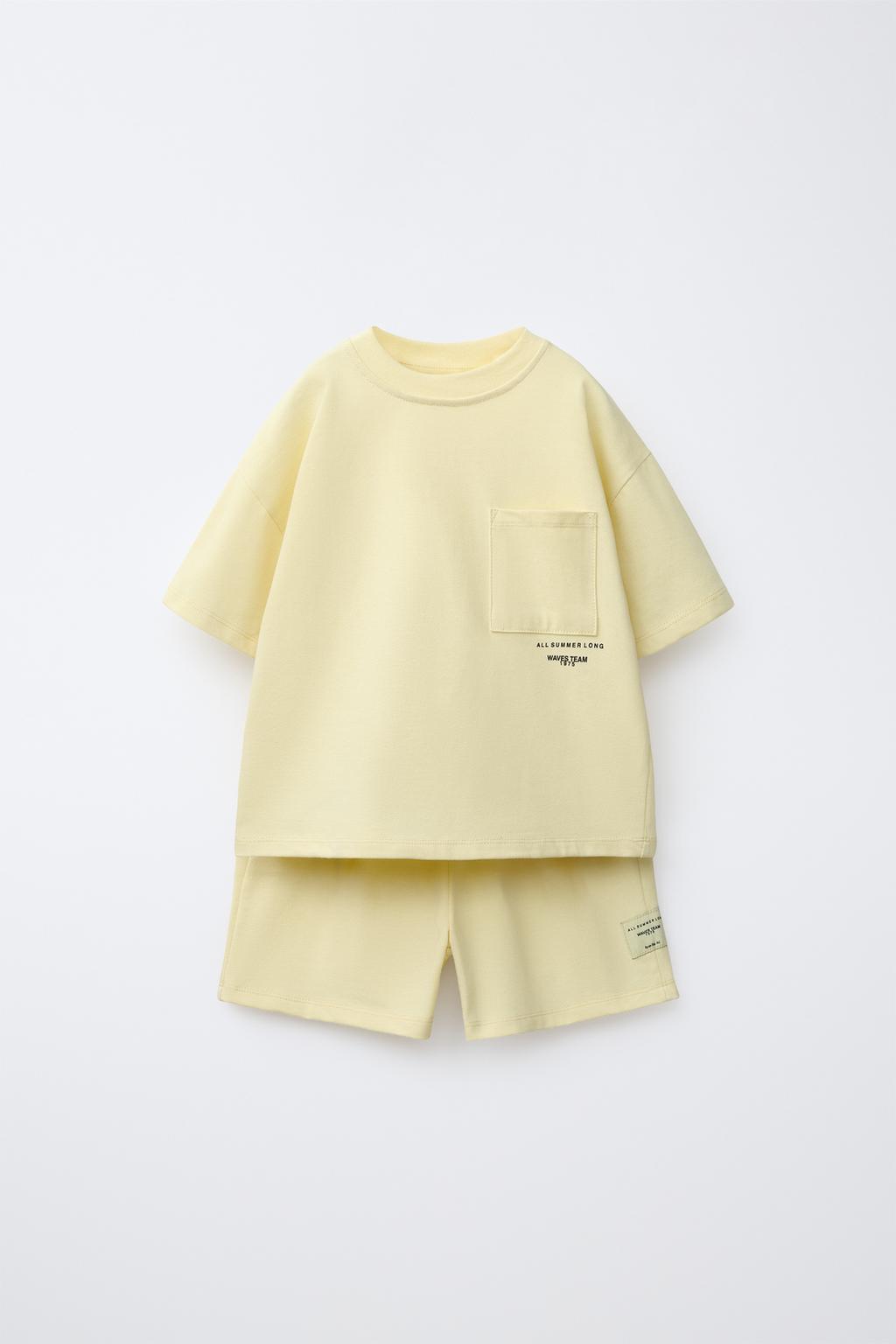 ОДНОТОННЫЙ КОМПЛЕКТ ИЗ ФУТБОЛКИ И БЕРМУДОВ