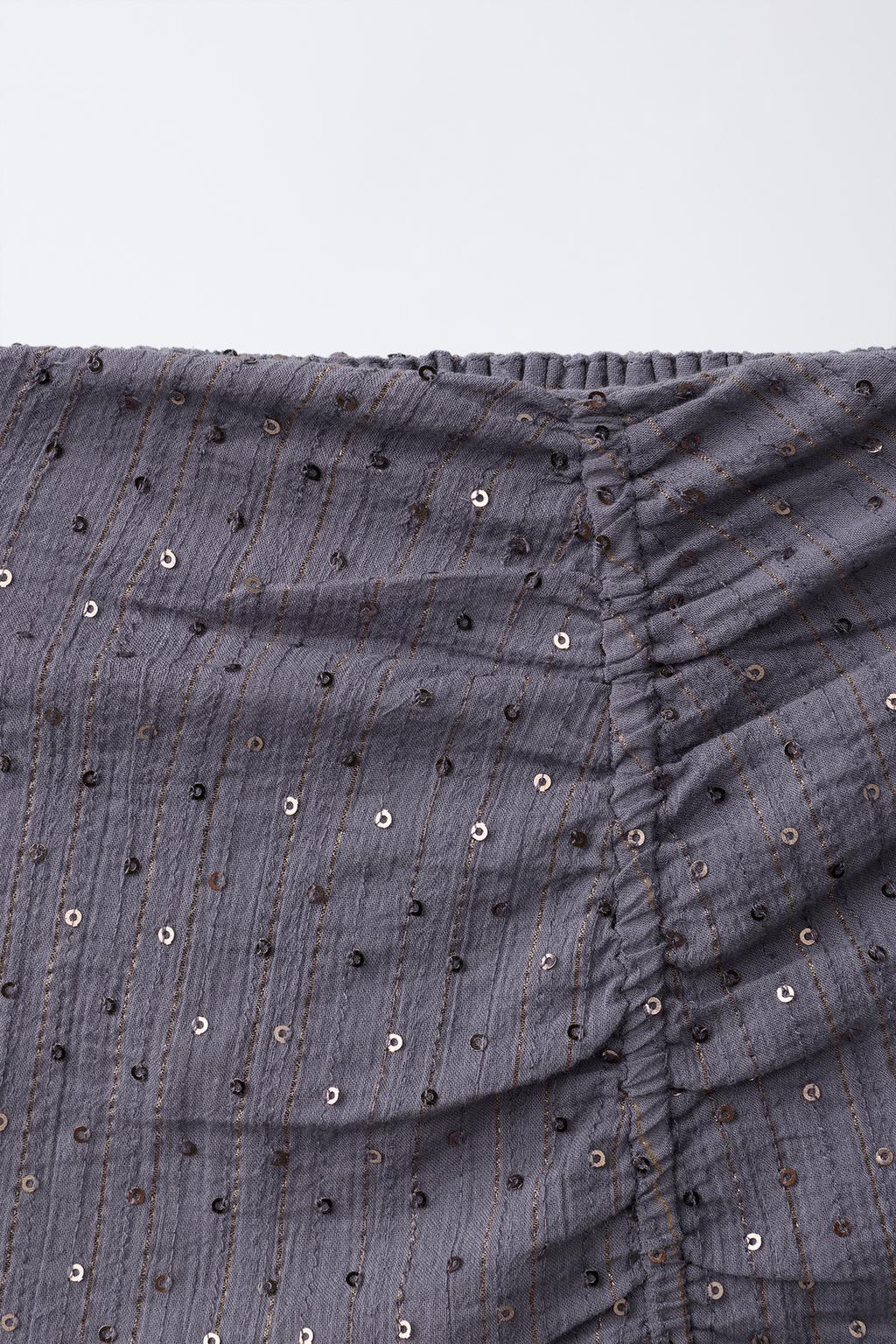 ЮБКА С ДРАПИРОВКОЙ И ПАЙЕТКАМИ