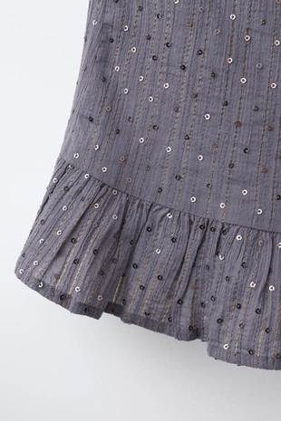 Юбка с драпировкой и пайетками- Заказать в России