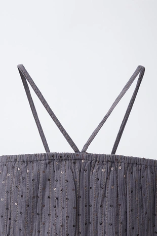 Укороченный топ с пайетками- Заказать в России