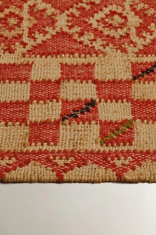 Джутовый ковер с геометрическим принтом- Заказать в России