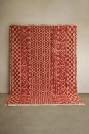 Джутовый ковер с геометрическим принтом- Заказать в России