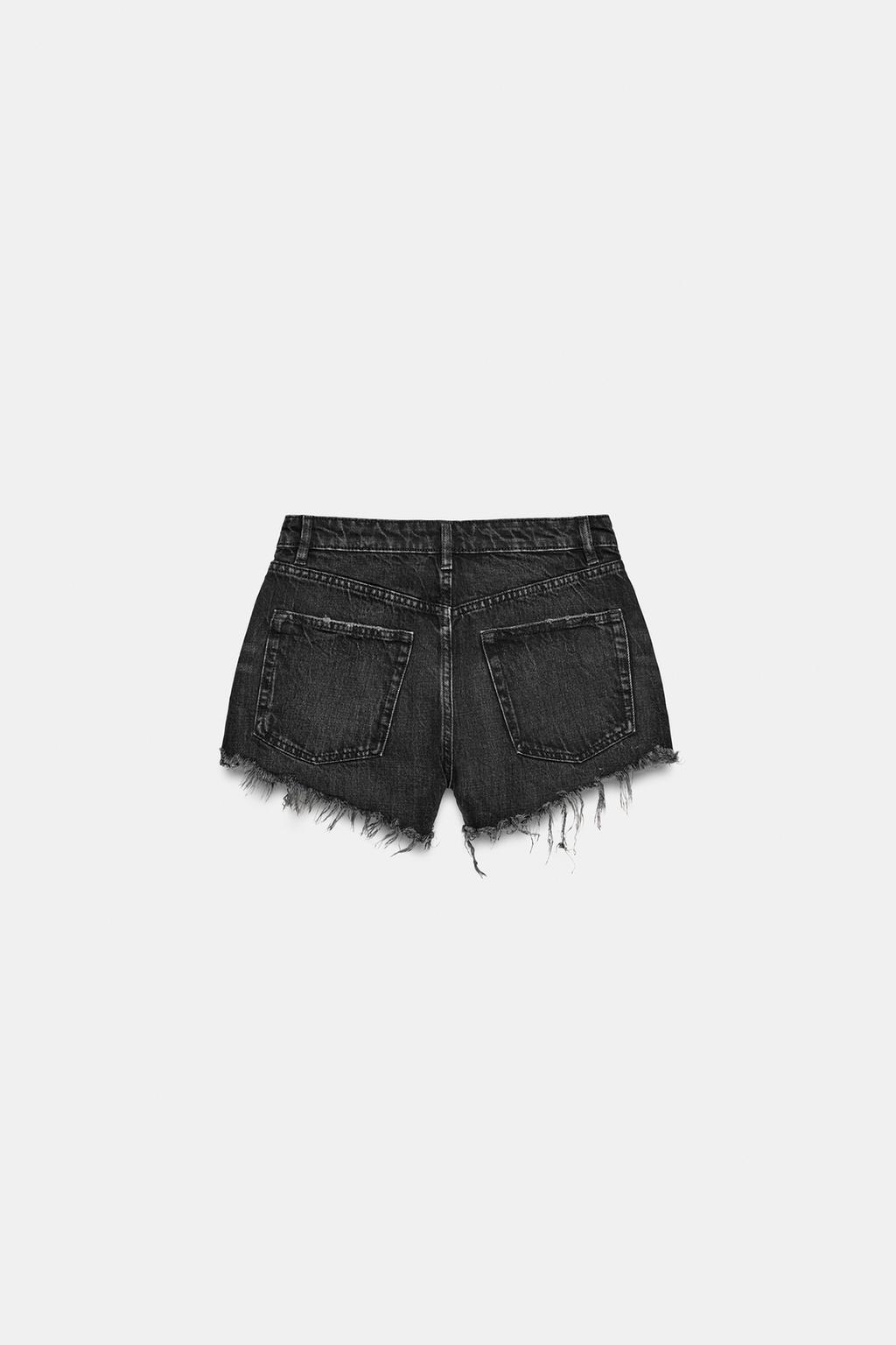 ДЖИНСОВЫЕ ШОРТЫ TRF С ВЫСОКОЙ ПОСАДКОЙ И РАЗРЫВАМИ