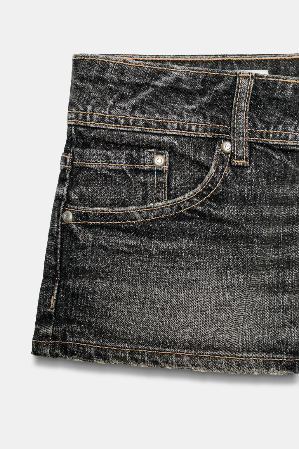 ДЖИНСОВЫЕ МИНИ-ШОРТЫ TRF С НИЗКОЙ ПОСАДКОЙ