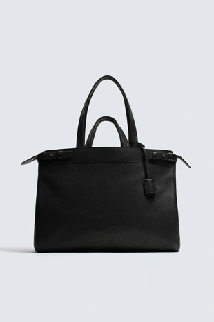 Кожаная сумка-шопер- Заказать в России