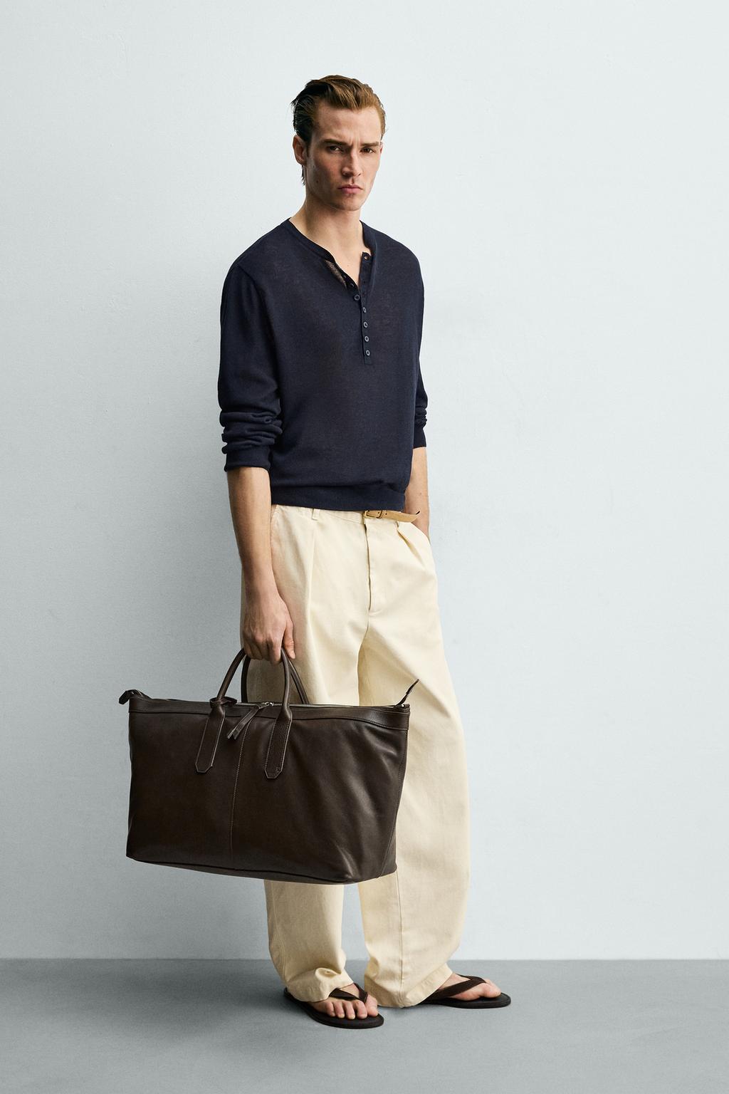 КОЖАНАЯ СУМКА-ШОПЕР