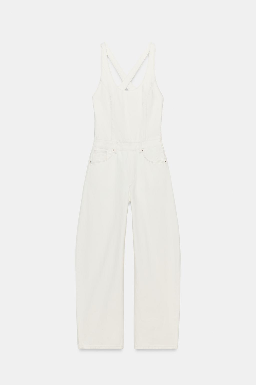 ДЖИНСОВЫЙ КОМБИНЕЗОН TRF НА БРЕТЕЛЯХ