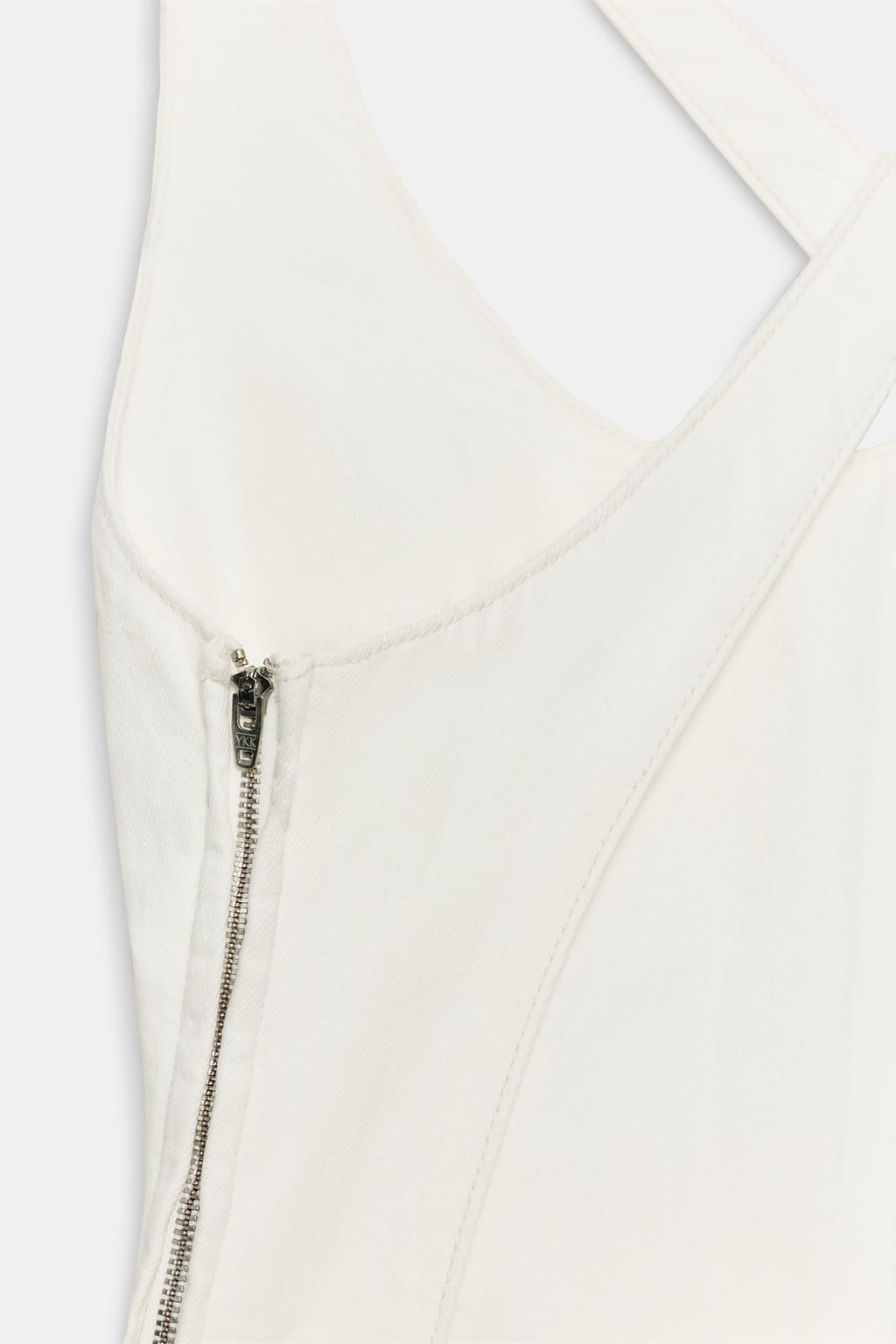 ДЖИНСОВЫЙ КОМБИНЕЗОН TRF НА БРЕТЕЛЯХ