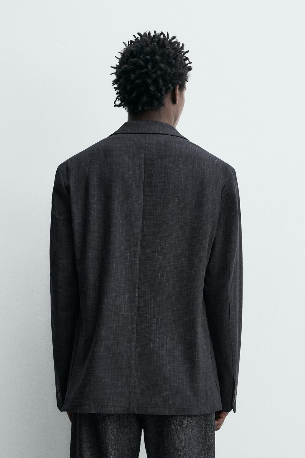 БЛЕЙЗЕР RELAXED FIT ИЗ РЕЛЬЕФНОЙ ТКАНИ