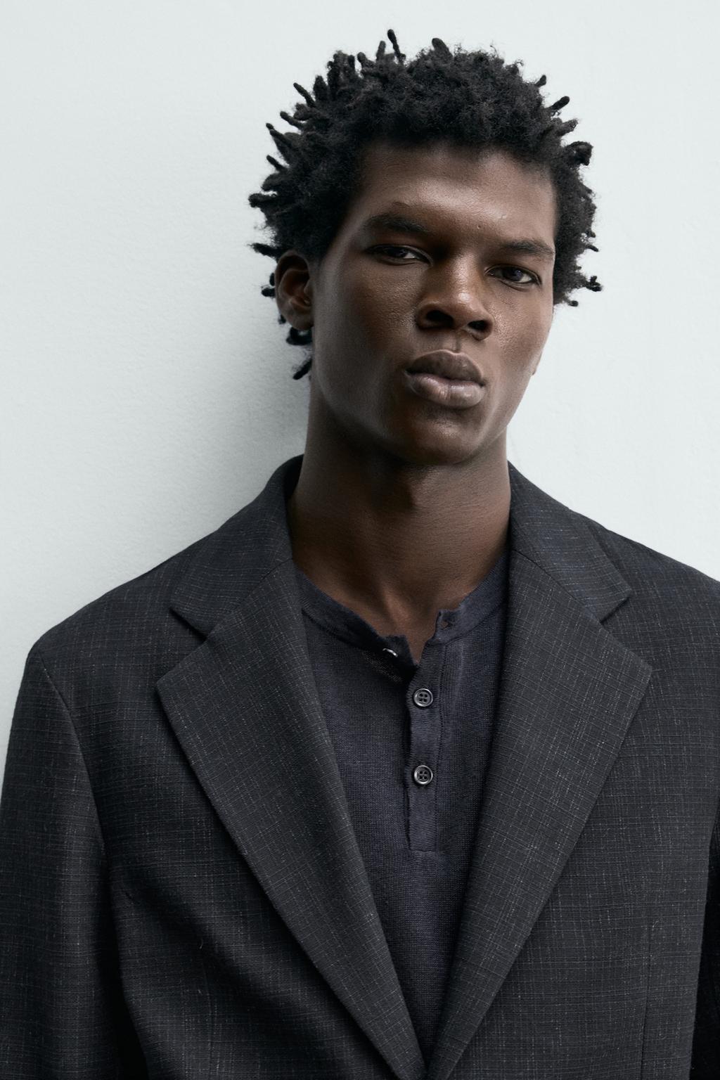 БЛЕЙЗЕР RELAXED FIT ИЗ РЕЛЬЕФНОЙ ТКАНИ