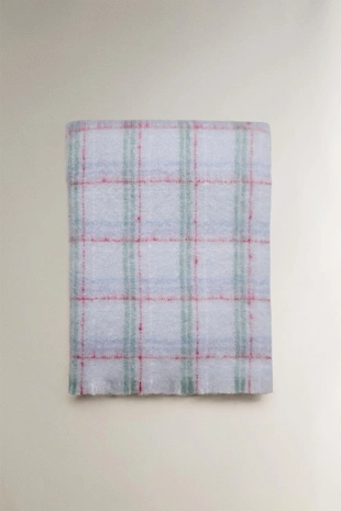 Плед с клетчатым мехом для детей- Заказать в России