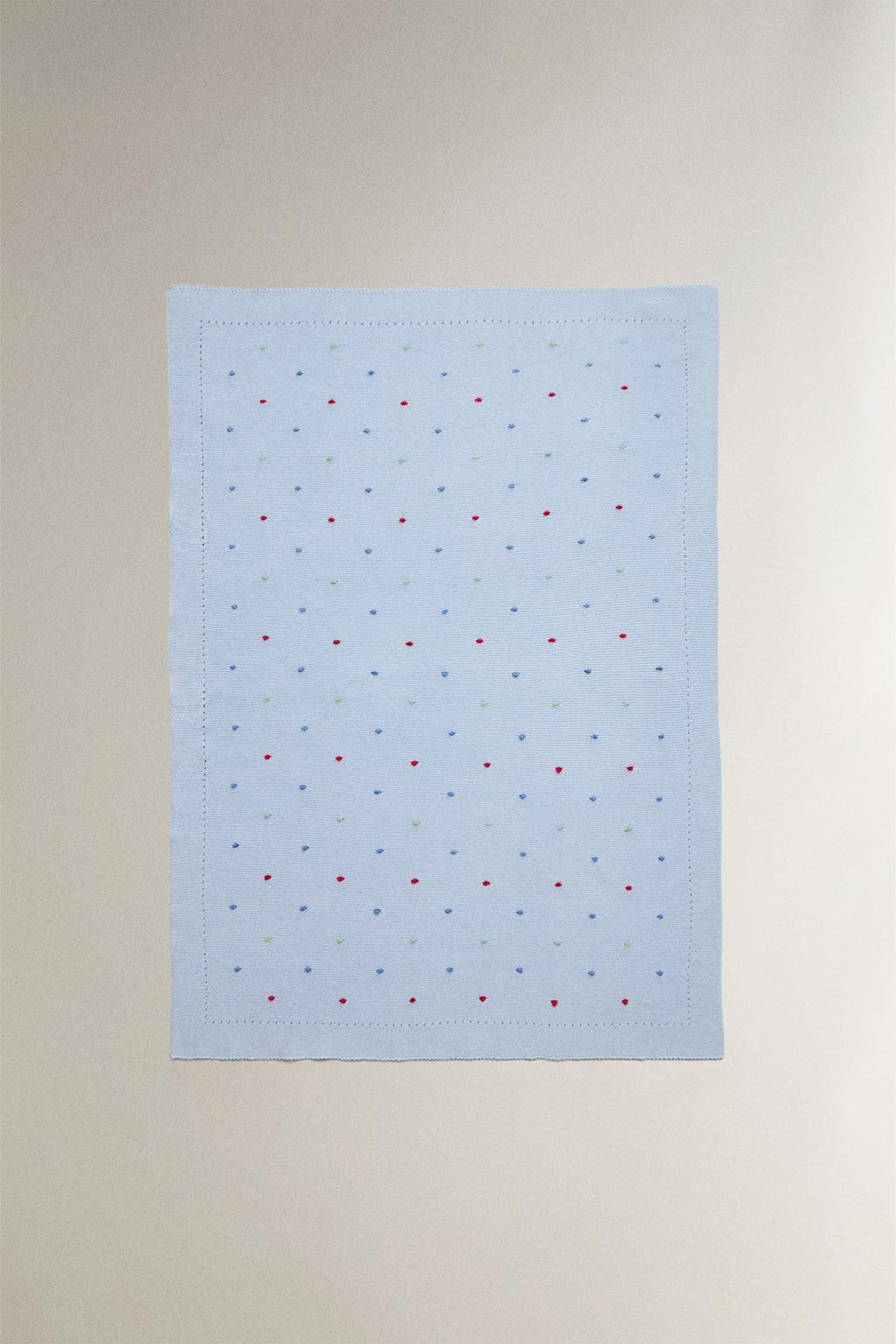 Детский плед в горошек