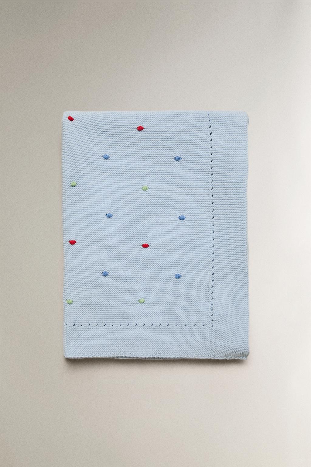 Детский плед в горошек