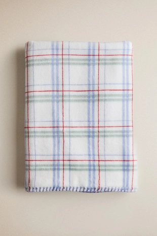 Плед для детей в клетку- Заказать в России