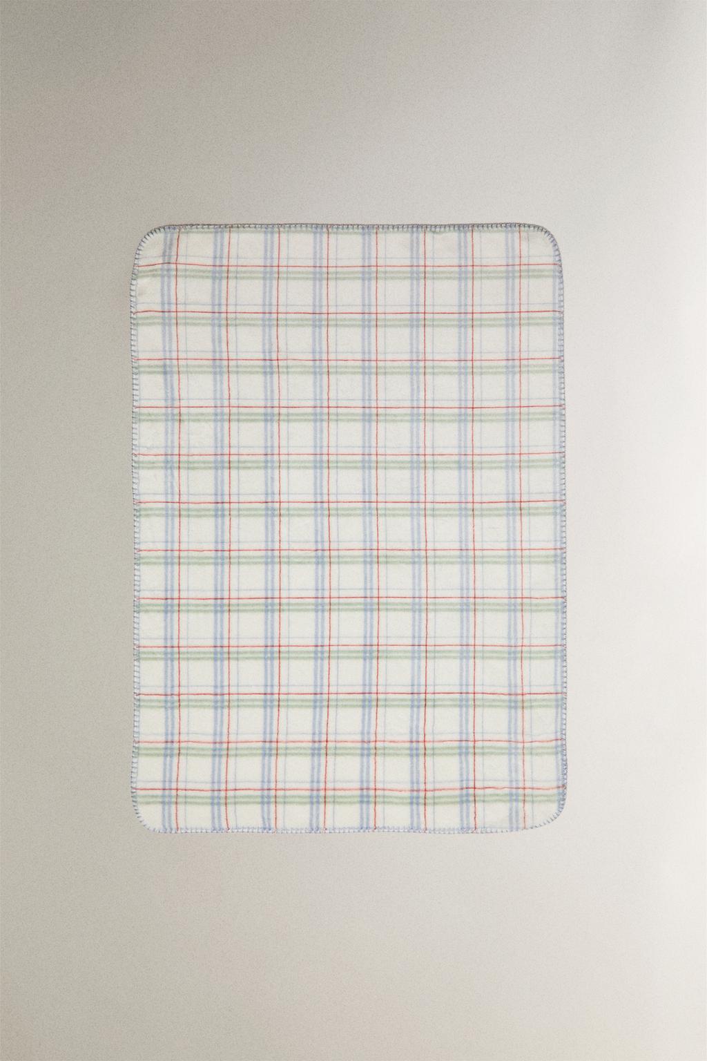 Плед для детей в клетку