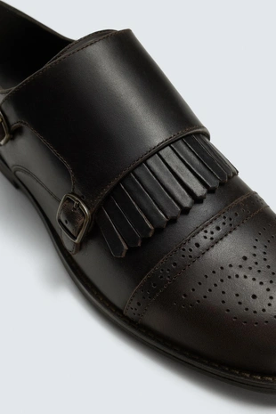 Кожаные монки с двойной пряжкой- Заказать в России