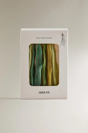 Набор декоративных свечей в форме листа (набор из 9 штук)- Заказать в России